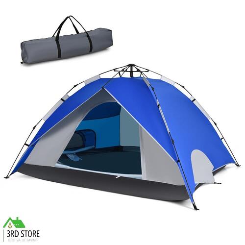 3IN1 4-Person Instant Pop-up Tent Camping Tent Sun Shelter Carry Bag Waterproof
