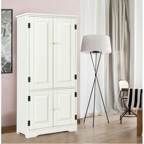 Wooden Buffet Sideboard Vintage Storage Cabinet Kitchen Cupboard Hallway White