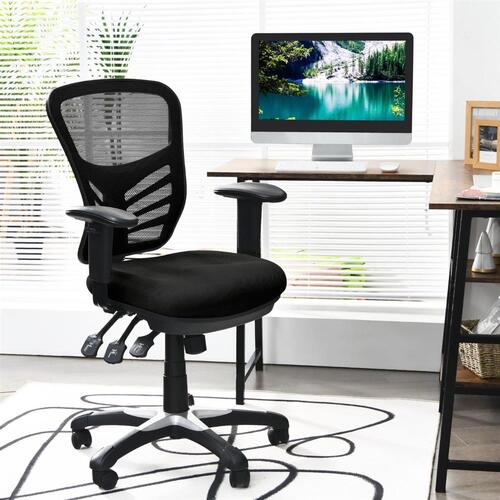 Giantex Ergonomic Mesh Office Chair Mid-Back Executive Swivel Computer Desk BK