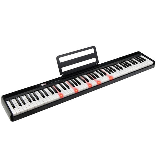 61-Key Electric Keyboards Digital Piano Lighted Keys LED w/ Stand & Stool