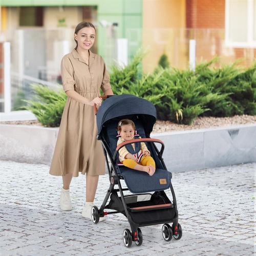 Folding Baby Stroller Adjustable Infant Pushchair Carry On Plane Travel Pram BU
