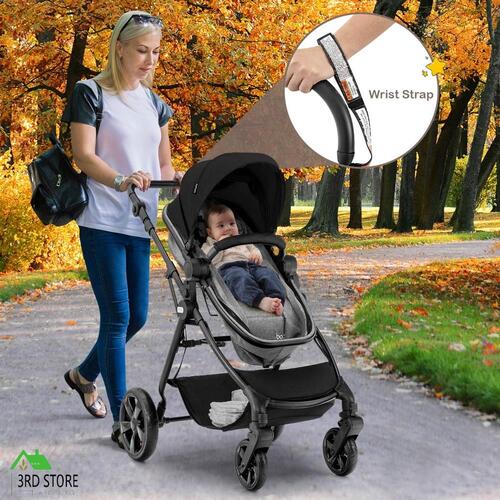 RETURNs Folding Infant Stoller with Adjustable Canopy and Backrest for Kids