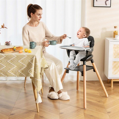 RETURNs 6-in-1 Convertible Wooden High Chair Baby Highchair up to 6 Years Old