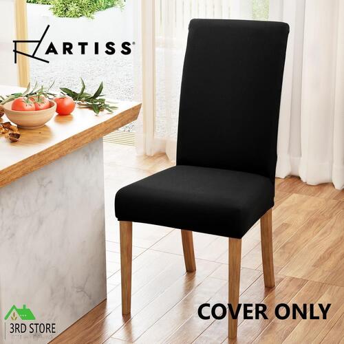Artiss Dining Chair Covers 4x Slipcovers Spandex Stretch Banquet Wedding Black