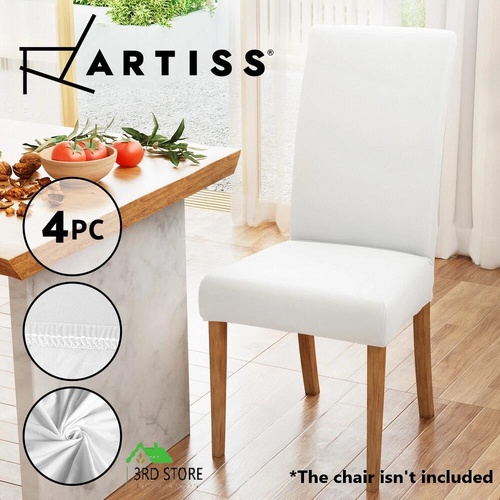 Artiss Dining Chair Covers 4x Slipcovers Spandex Stretch Banquet Wedding White