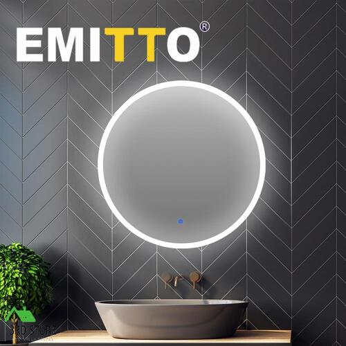 EMITTO Makeup Mirror LED Light Bathroom Wall Mirrors Anti-fog Clear Vanity 50cm