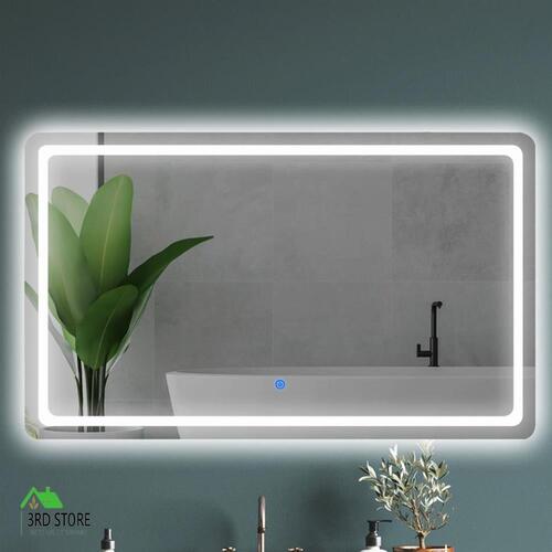 EMITTO LED Wall Mirror Anti-fog Bathroom Mirrors Makeup Light 120x70cm