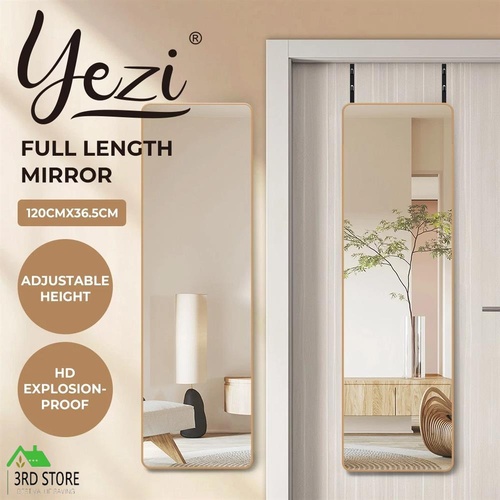 Yezi 120X36cm Full Length Mirror Wall Mounted Hanging Dressing Mirror Home Decor