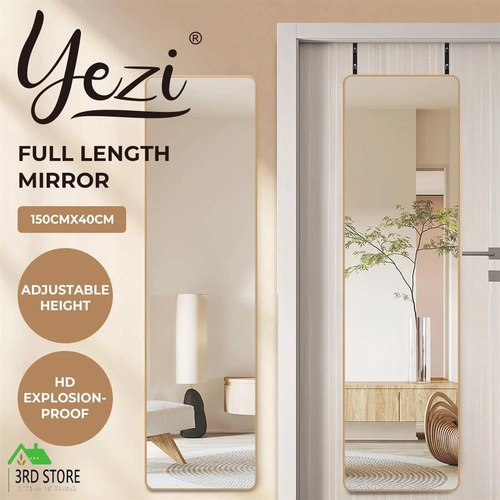 Yezi 150X40cm Full Length Mirror Wall Mounted Hanging Dressing Mirror Home Decor