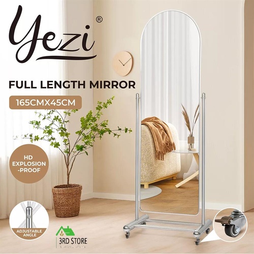 Yezi 165CM Arch Full Length Mirror Adjustable Swivel Dressing Mirror Tiltable