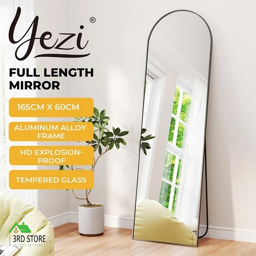 Yezi 165X60cm Full Length Free Standing Floor Mirror Wall Mounted Home Decor