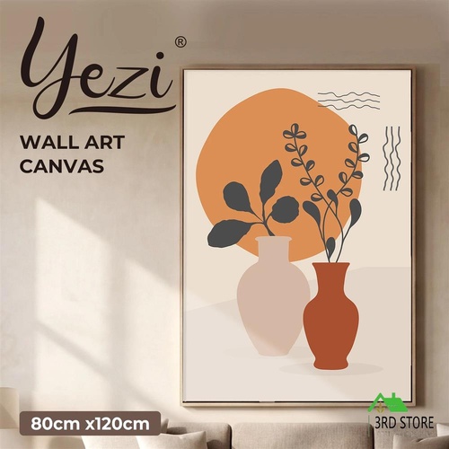 RETURNs Yezi  Wall Art Canvas Modern Abstract 80×120cm Framed Artwork Home Office Decor