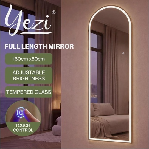 Levede 165cm Full Length Mirror Arched Dressing Mirrors Free Stand Wall Mounted