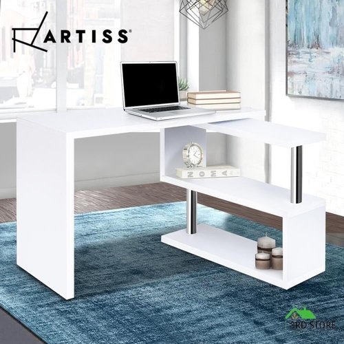 Artiss Office Computer Desk Study Corner Table Workstation Bookshelf Student