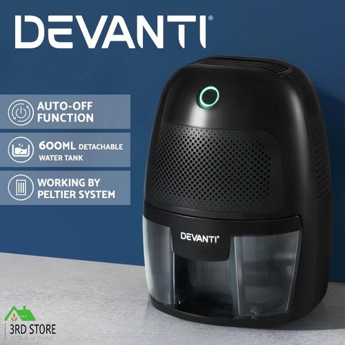 Devanti Dehumidifier 600ML Portable Air Dryer Purifier Home Moisture Absorber