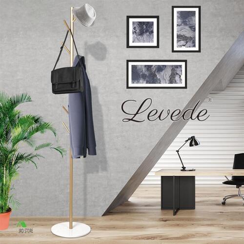 Levede Coat Rack Hat Clothes Stand Hanger Garment Hook Tree Metal Organizer Gold
