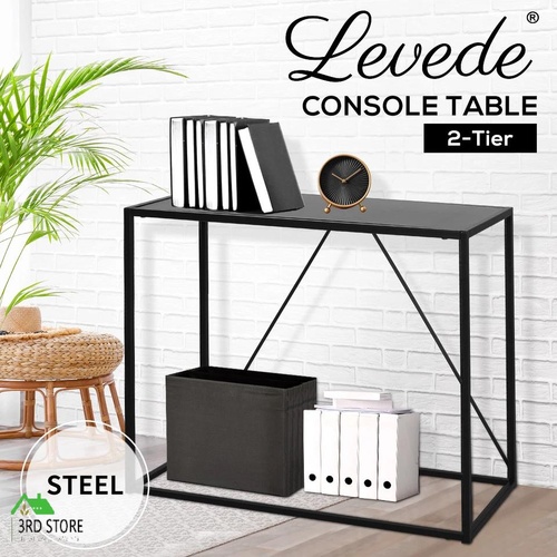 2-Tier Console Table Office Furniture Desk Hallway Side Entry Hall Display Shelf