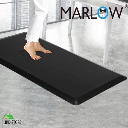 Marlow Anti Fatigue Mat Standing Desk Rug Kitchen Home Office Foam Black 51x99