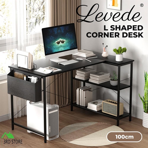 Levede L Shaped Gaming Computer Desk Workstation Study Corner Table Home Office
