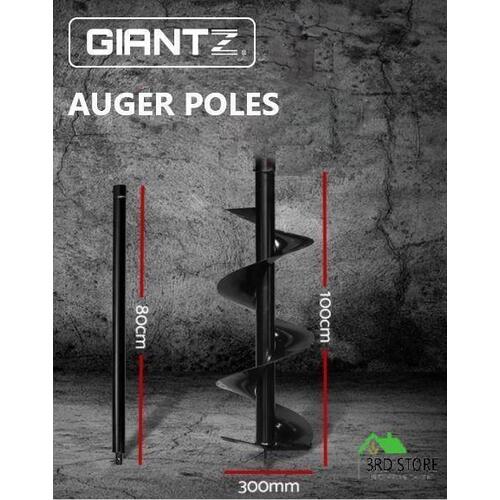 Giantz Post Hole Digger Extension Auger Bits 1m 300mm dia (Bit ONLY)