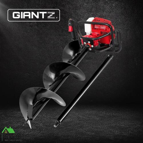 Giantz Petrol Post Hole Digger Drill 92CC Motor Fence Extension Auger Bits Borer
