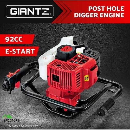 Giantz Post Hole Digger Petrol Diggers Only Motor Earth 92CC