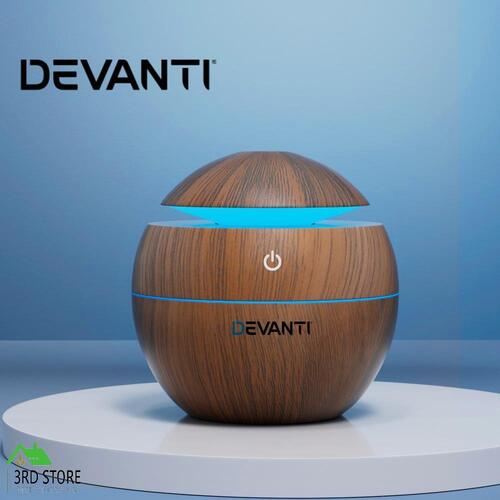 Devanti Aroma Diffuser Aromatherapy Essential Oils Air Humidifier LED 130ML