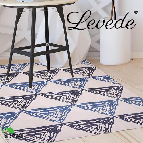 Modern Style Pyramid Theme Non Slip Floor Area Rug 230x160 cm