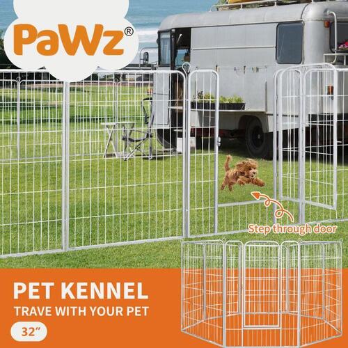 PaWz 8 Panel 32'' Pet Dog Playpen Puppy Exercise Cage Enclosure Fence Metal