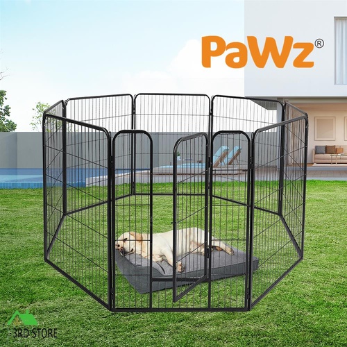 PaWz 8 Panel Pet Dog Playpen Puppy Exercise Cage Enclosure Fence Cat Play Pen 48''