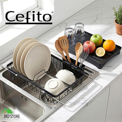 Cefito Dish Drying Rack for Kitchen Storage Organisation Kitchen Sink Organiser Dish Drainer