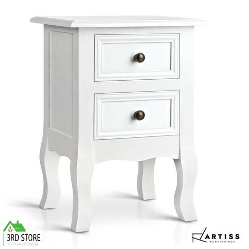 Artiss Bedside Tables Drawers Side Table French Storage Cabinet Nightstand Lamp