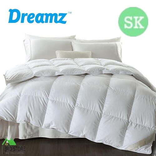 DreamZ 500GSM All Season Duck Down Feather Filling Duvet in Super King Size