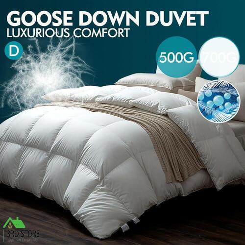 DreamZ Goose Down Feather Quilt 500GSM Duvet Doona Winter Summer Double