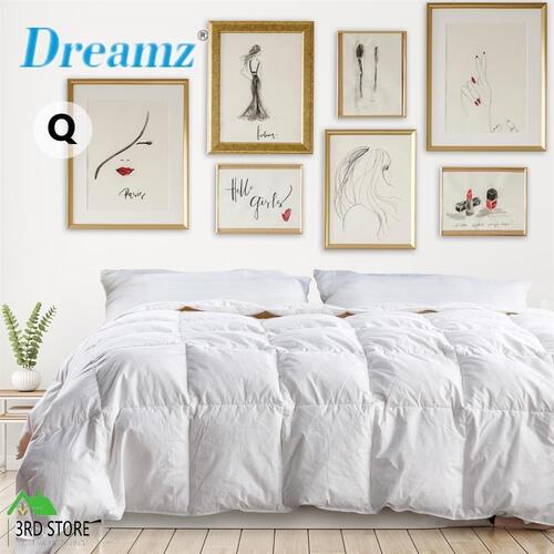 DreamZ Goose Down Quilt 500GSM Duvet Doona Quilts Winter Summer All Season Queen