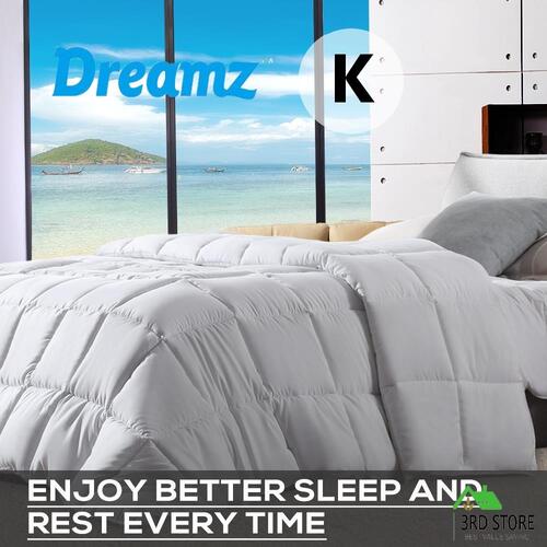 DreamZ 400GSM All Season Bamboo Winter Summer Quilt Duvet Doona Soft King Size
