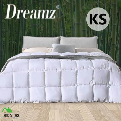 DreamZ Quilts Bamboo Quilt Winter All Season Bedding Doona 700GSM King Single