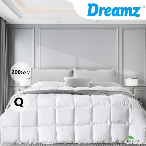 DreamZ 200GSM All Season Bamboo Winter Summer Quilt Duvet Doona Soft Queen Size