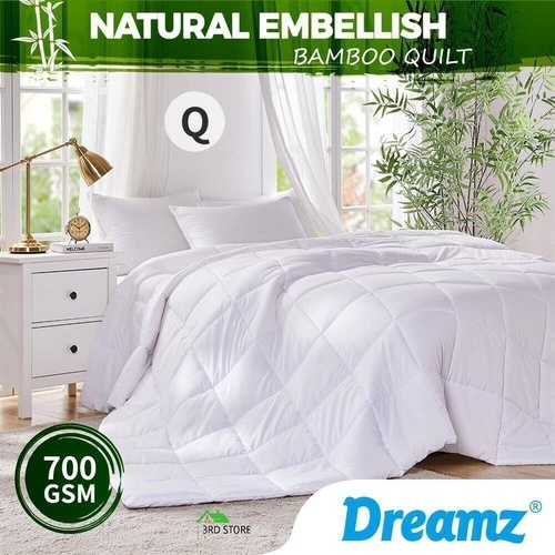 DreamZ Quilts Bamboo Quilt Winter All Season Bedding Duvet Queen Doona 700GSM