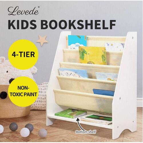 Kids Children Bookcase Canvas Book Magazine Shelf Bookshelf Unit Storage Display