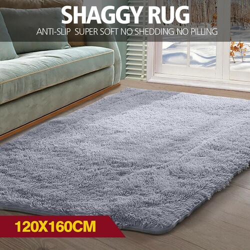 Marlow Floor Mat Rug Soft Shaggy Rugs Floor Confetti Carpet 120x160cm Grey