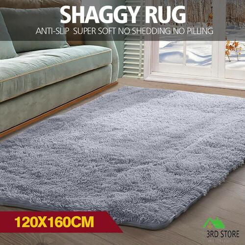 Marlow Floor Mat Rug Soft Shaggy Rugs Floor Confetti Carpet 120x160cm Grey