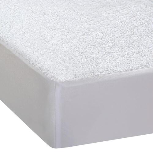 DreamZ Terry Cotton Fyllt Fitted Waterproof Mattress Protector in Double Size