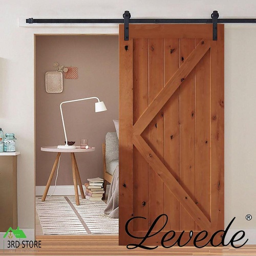 Levede Sliding Barn Single Door Hardware Track Roller Kit 2m