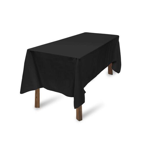 4 Pcs 220 GSM Rectangle Tablecloths in 137x244cm in Black Colour