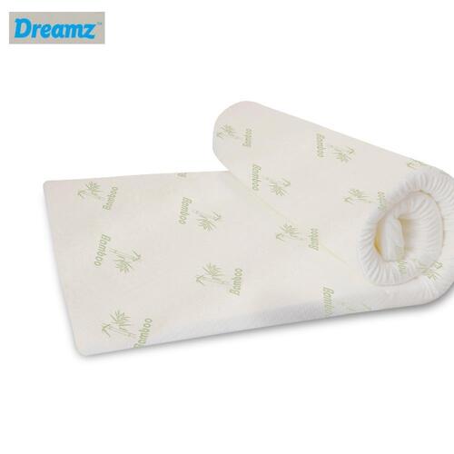 DreamZ 8cm Thickness Memory Foam Mattress Topper Bamoboo Fabric Cover Queen