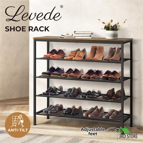 Levede Shoe Rack Bench Storage Cabinet Organisers Industrial Steel Frame Stand