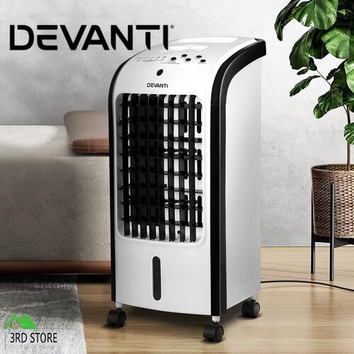 Devanti Evaporative Air Cooler Conditioner Portable 4L Cooling Fan Humidifier