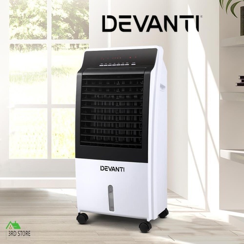 Devanti Evaporative Air Cooler Potable Fan Cooling Remote Control LED Display