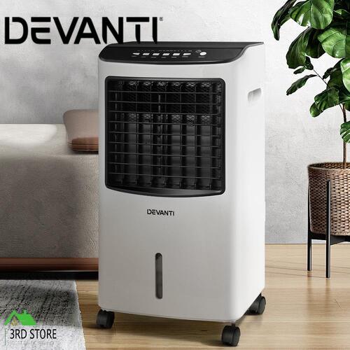 Devanti Evaporative Air Cooler Conditioner Portable 8L Cooling Fan Humidifier
